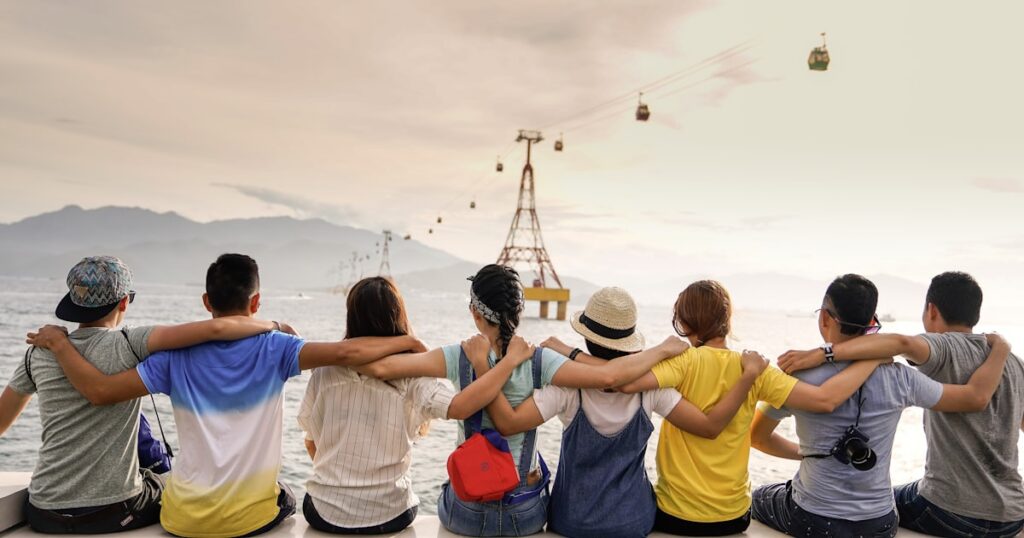 Group of friends enjoying time together