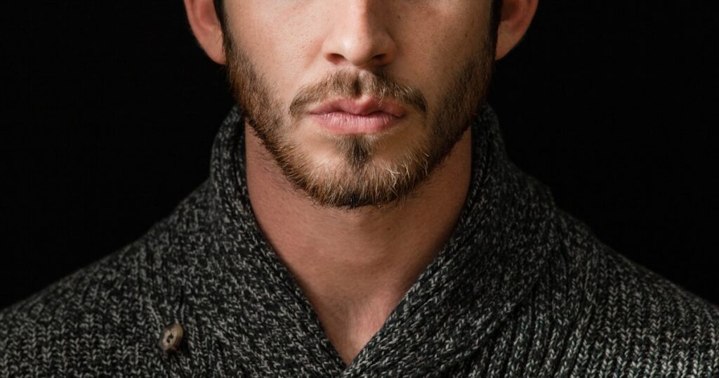 Man in quiet contemplation outdoors